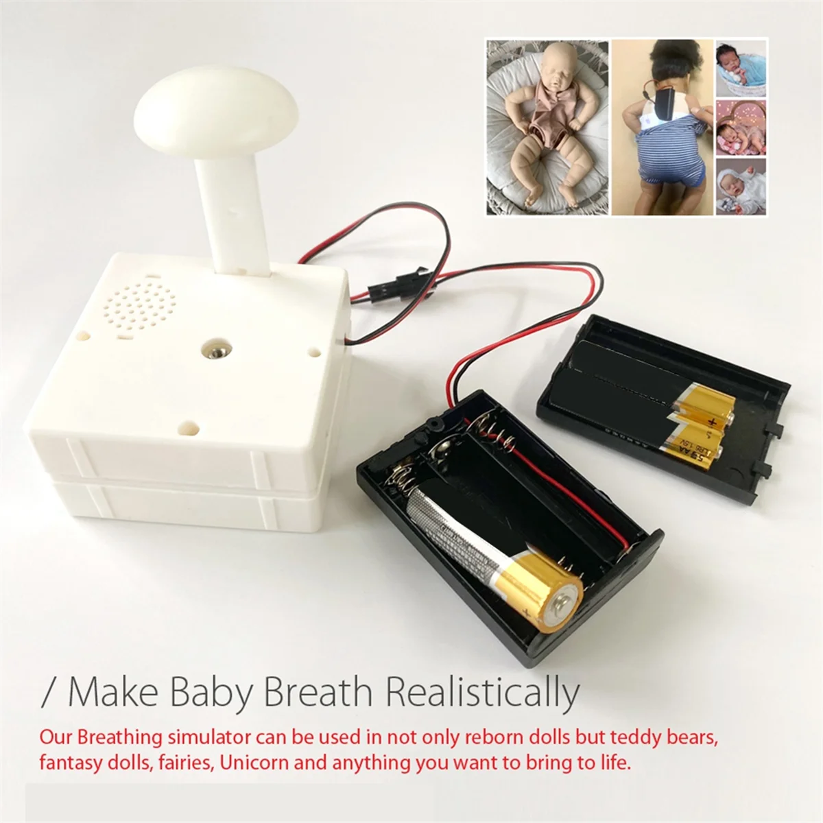 Reborn Doll Breathing Simulator for Reborn Baby Doll Newborn Doll with Lifelike Sleeping Pulsing Device Gift for 3