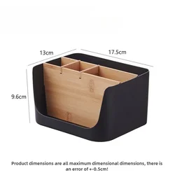 Eco - Friendly Bamboo Storage Box - Versatile Foldable Organizer for Home and Kitchen Essentials (Black - U5Grid)
