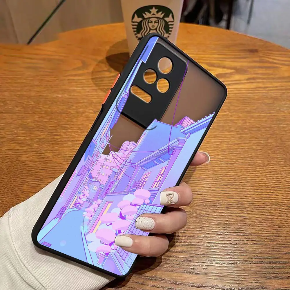 thumbnail image 1 of Funda mate para Redmi A1 K50 K40 GAMING K30 K20 10X 10C 10 9C 9T 9 8 7 PRO 4G 5G funda Anime japonés paisaje de casa pintado a mano, 1 of 5