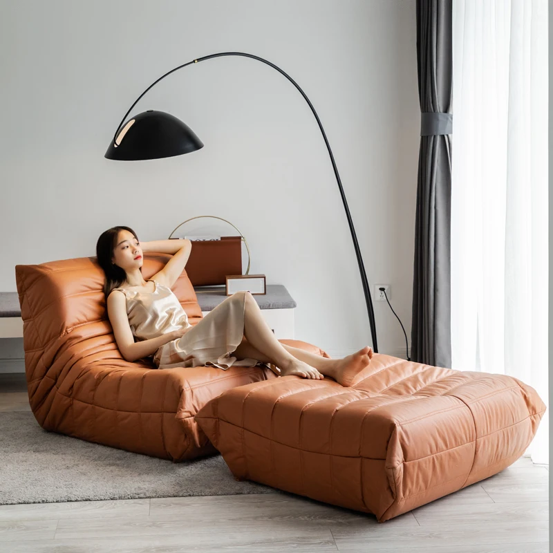 Caterpillar Lazy Sofa Single Personality Nordic Technology Cloth Living Room Tatami Togo Leisure Chair Bed Set |
