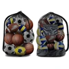 Large Mesh Ball Bag Drawstring Bag for Storage Soccer Basketball Volleyball Training Bags Black Sports Bag with Shoulder Straps 2