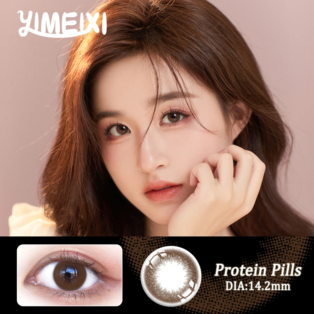 YIMEIXI 10Pcs Daily Disposable Eyes Contacts Lenses Nature Myopia