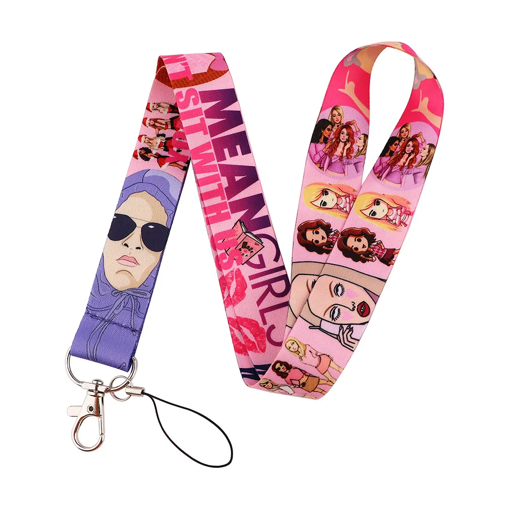 

5/10/50Pcs Mean Girls Lanyard for Keys Phone Cool Neck Strap Lanyard for Camera Whistle ID Badge Cute webbings ribbons Gifts