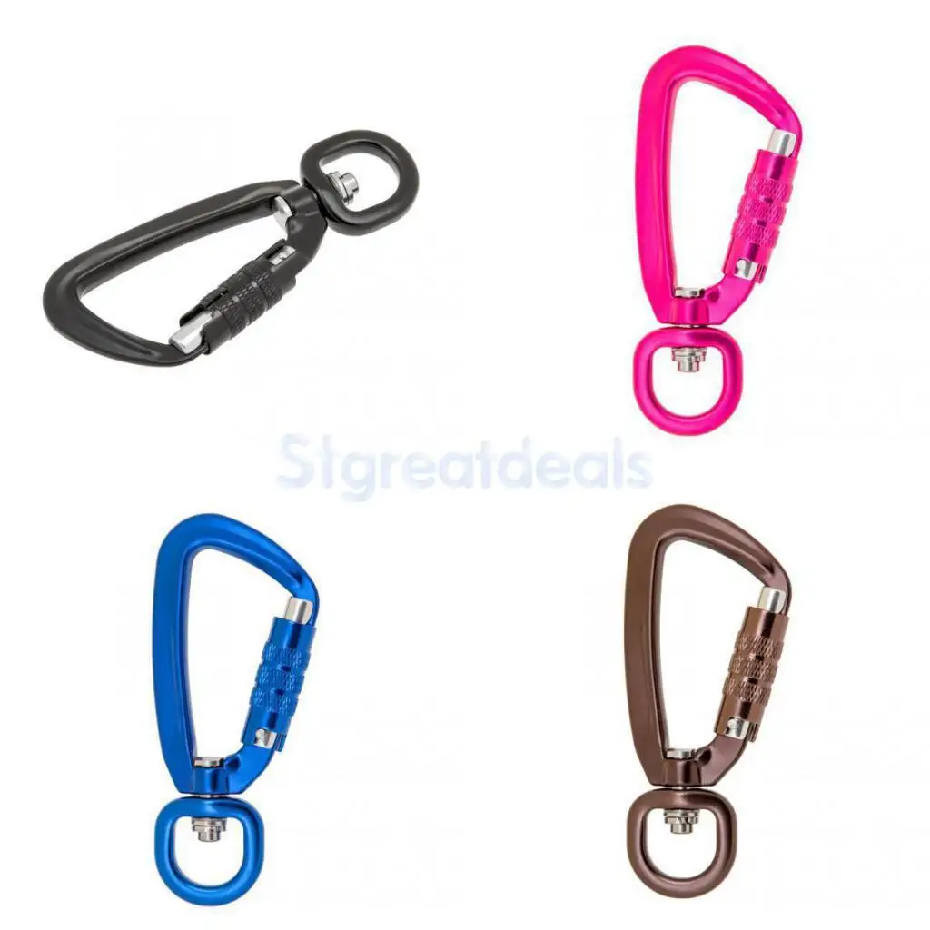 500KG Auto Locking Carabiner Rotating Ring Outdoor Keychain Hook Carabiner Climbing for Outdoor Mountain Camping 3