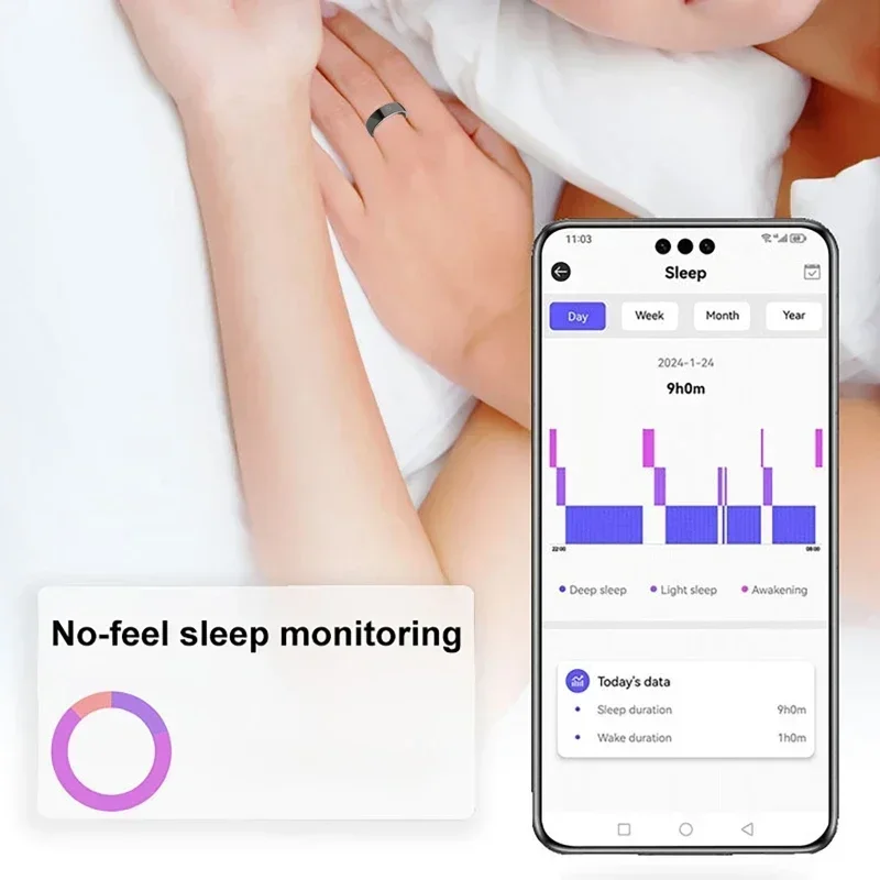 2026 New NFC Smart Ring for Huawei Xiaomi Samsung, Heart Rate Blood Pressure Multi-Sport Monitor 5ATM SmartRing Women Men 6