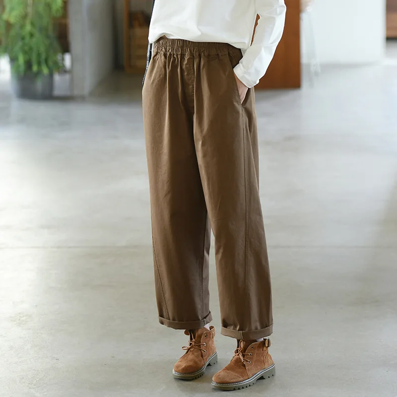 DressWomen'S Casual Commuter , High Waist, Slim Fit, Straight Leg, Long Pants, Monochromatic, Versatile, New, Autumn, 2022