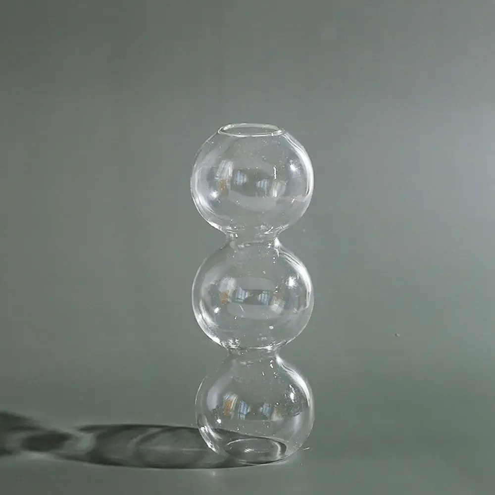 Nordic INS Weddings Parties Glass Bottle Living Room Hydroponic Plant Flower Vase Home Decoration Table Decor Glass Vase