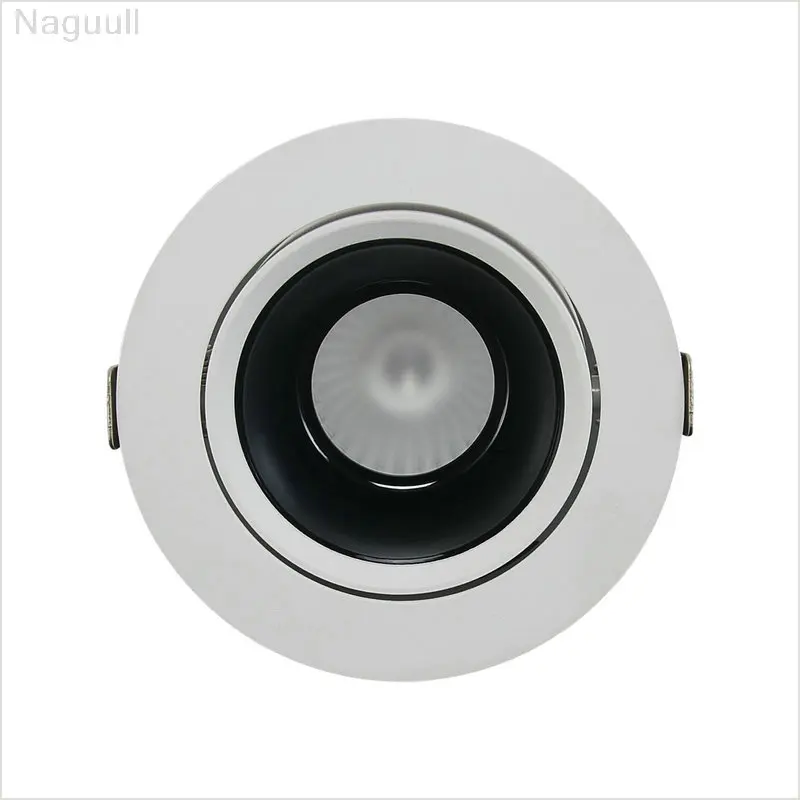 Prata e Preto Lâmpada do Teto para Gabinete Novo Downlight 20 30 40 Ac110v 220v Recessed Spotlight Luz Led Cob 12w 1 Computers & Electronics