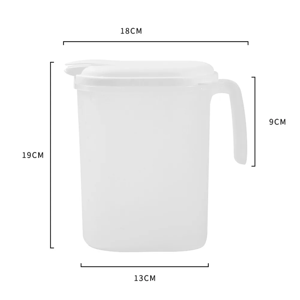 Plastic Summer Water Jug 1.8Litre 125g 18*19*13cm 1Pcs Container With Lid Milk Drinks