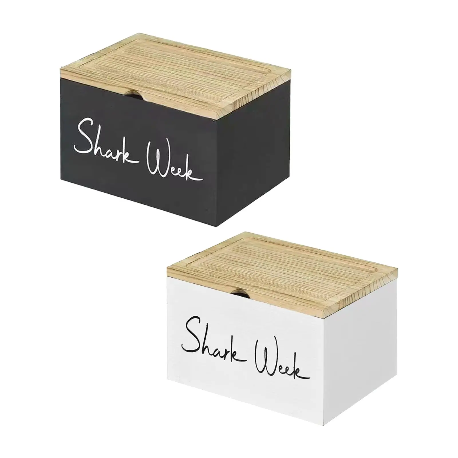 Tampon Holder for Bathroom Farmhouse Hinged Lid Feminine Product Organizer