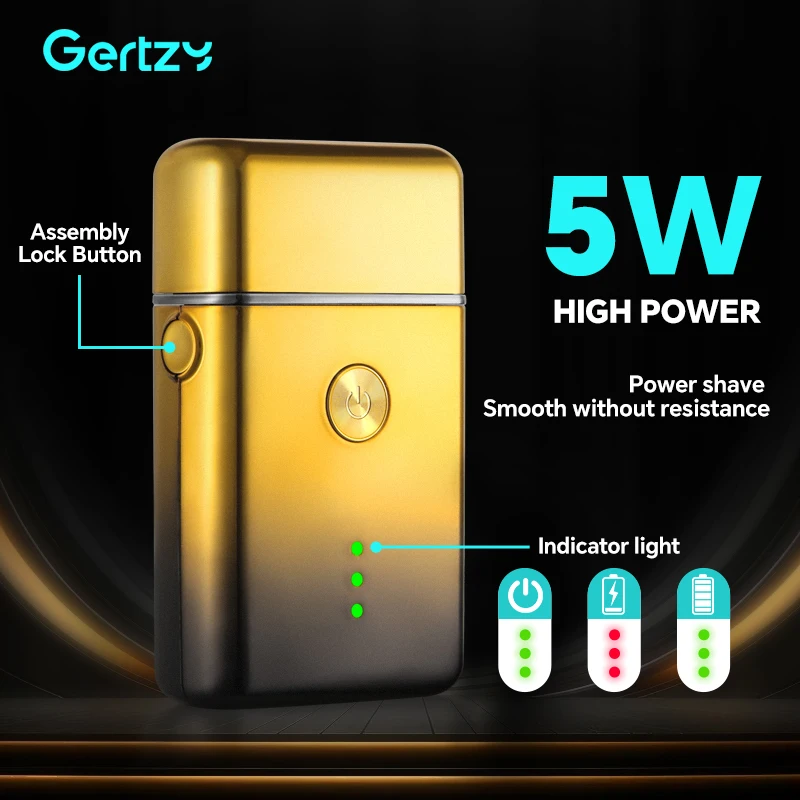 남성용 전기 면도기, 왕복 알루미늄 호일 면도기, USB 충전식 수염 면도기, 여행용 휴대용 면도기