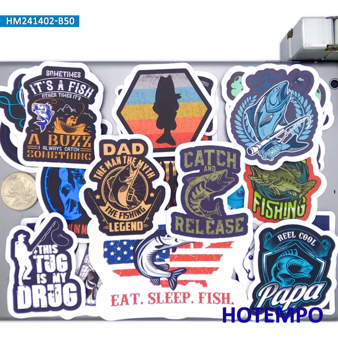 20/30/50 조각, 낚시하러 가자, 재미있는 그래피티, 어부 스타일 스티커, 보트, 어항, 수화물, 자동차, 오토바이, 전화, 스케이트보드, 헬멧, 유리, 벽, 스크랩북에 적합, 노트북 스티커
