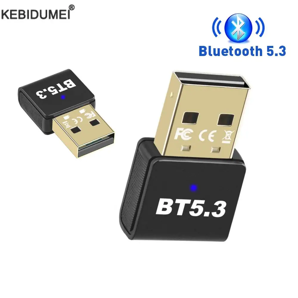 Adaptador USB Bluetooth 5,3 5,0, receptor BT5.3, Dongle para PC, ratón  inalámbrico, auriculares, altavoz, ordenador portátil - AliExpress