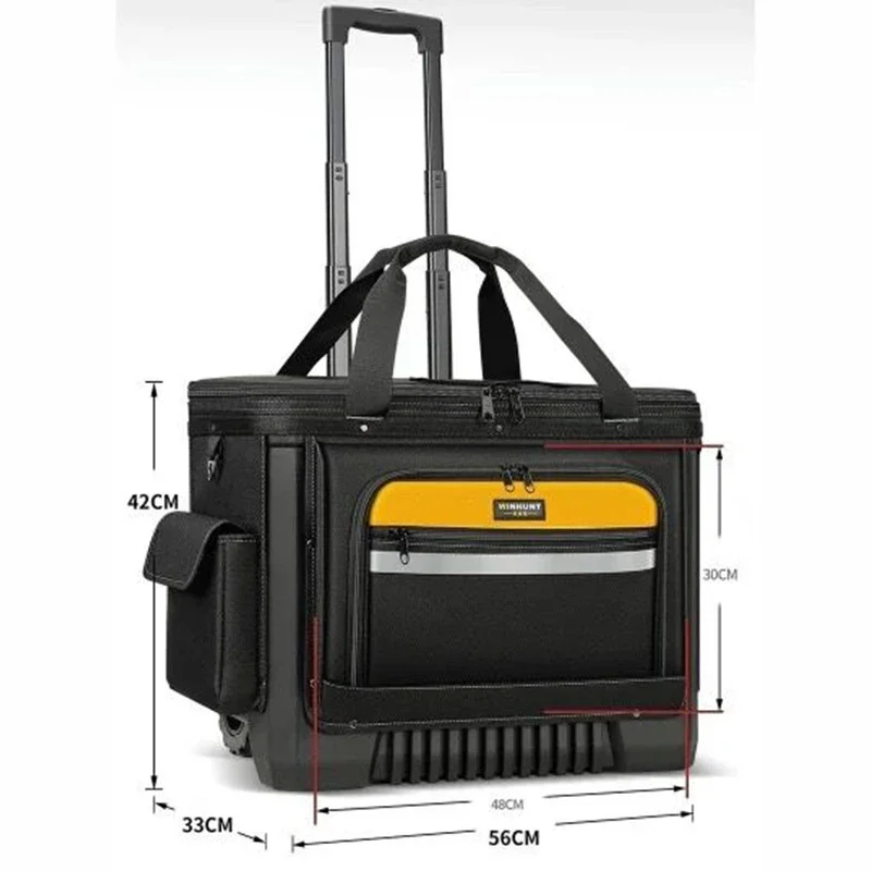 Multifunctional Pull Rod Tool Kit Repair After-sales ElectricianKit Durable Woodworking Drag Type Toolbox Storage Bag 5