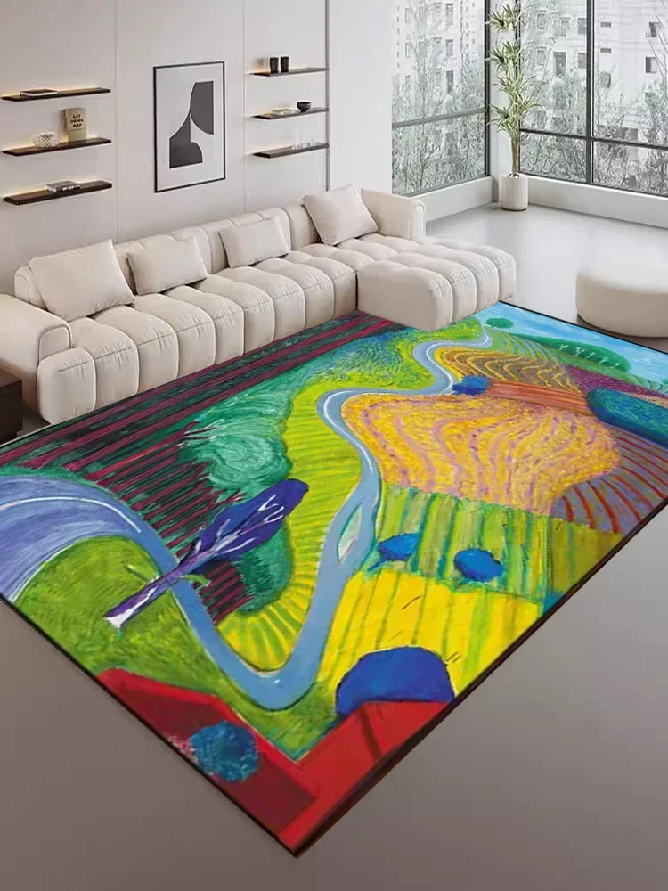 

Creative Abstract Painting Printed Carpet Living Room Bedroom Cloakroom FloorMats AntiSlip Comfortable HomeDecor Giftsfor Friend