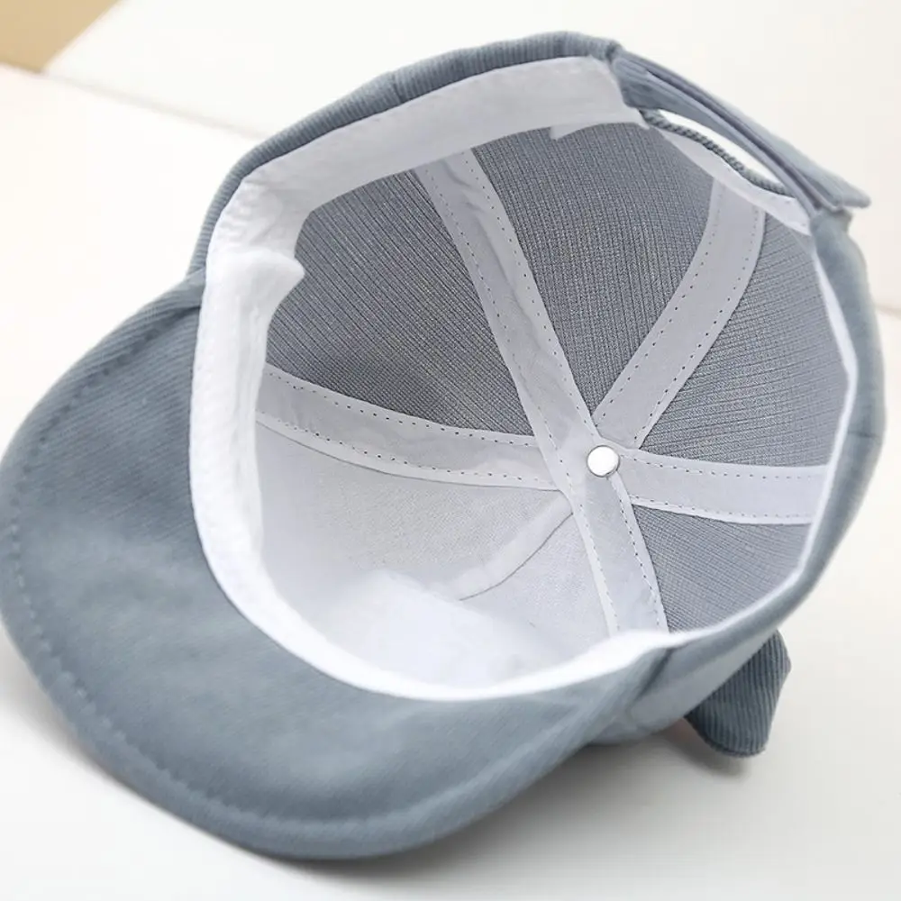 Sunshade Cute Animal Baby Baseball Hat Soft Brim Adjustable Cartoon Infant Peaked Cap Comfortable Solid Color Sun Hats Boys
