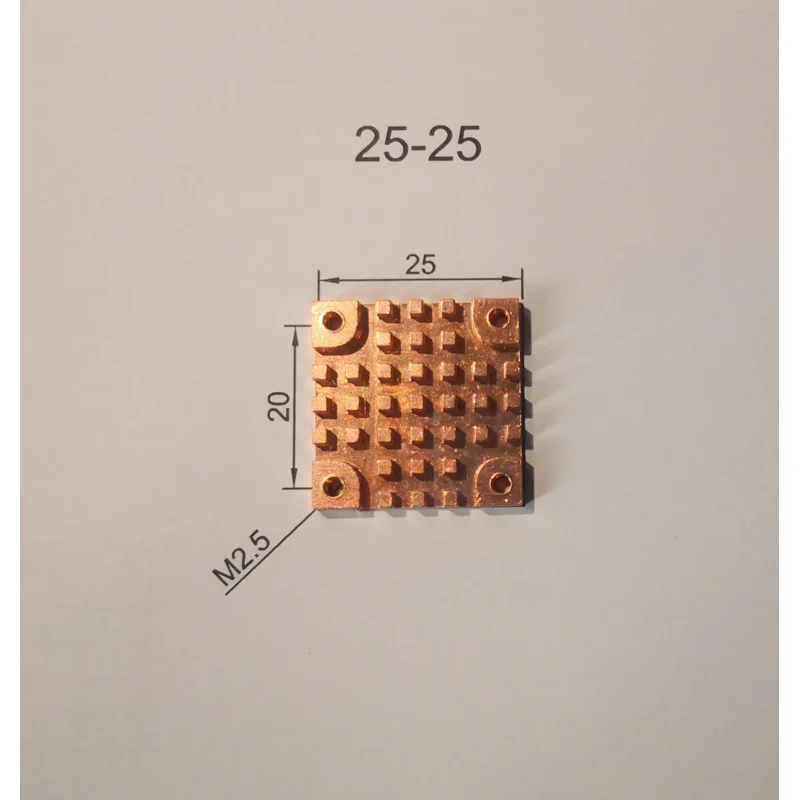 순수 구리 히트싱크 DIY 방열판 냉각기 전자 부품 모스 CPU 칩 열 방출 설치 가능한 팬