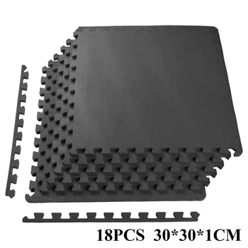 18Pcs Baby Play Mat Child Safe Playmat Interlocking Puzzle Tile Exercise Mat Foam Floor Tiles for Baby Protective 30*30*1CM 1