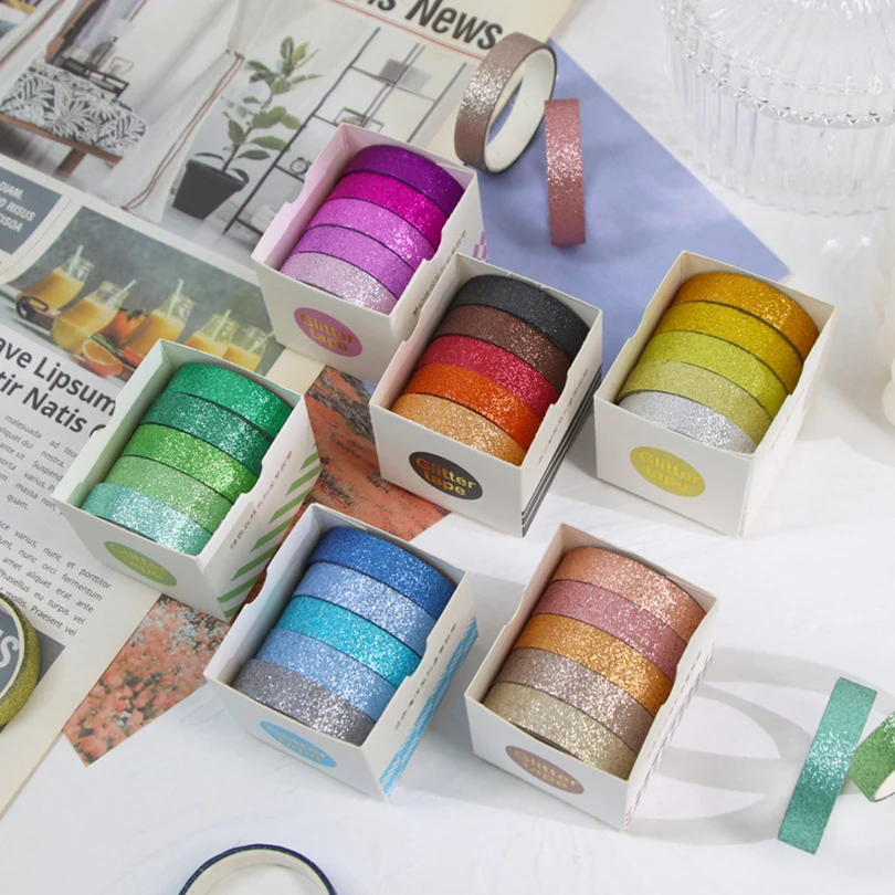 Stationery Decorative Adhesive Tapes Glitter Decorative Adhesive Tape