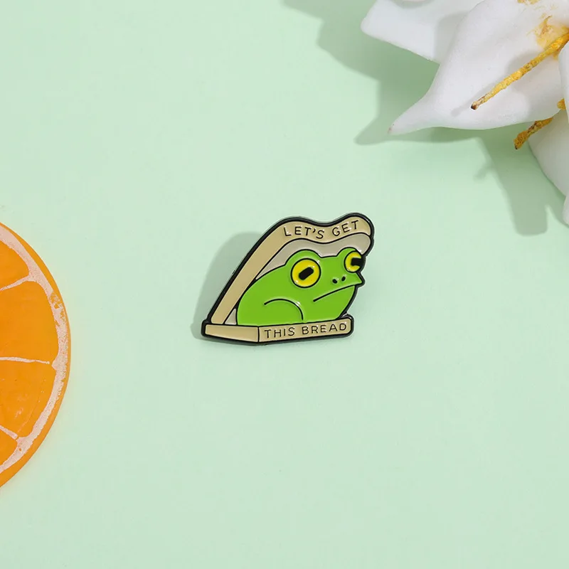 Enamel Pins Creative Cute Funny Box Frog Brooch On Clothes Alloy Breast Needle Clothing Backpack Accessories Badges For Clothes