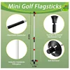 Set of 3 Golf Putting Green Flagstick Flag Stick for Yard Portable Fiberglass 2-Section Golf Pole Pin Flagpole Mini Golf Set 3