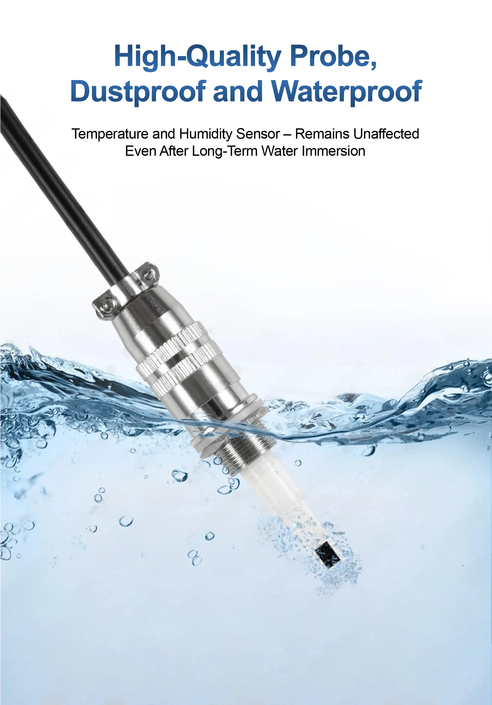 RS485 Temperature Humidity Sensor 0.5m Cable Industrial Waterproof High Precisio