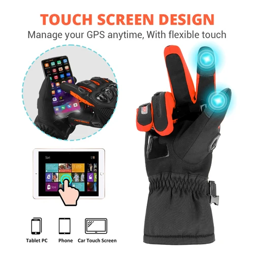겨울 오토바이 장갑 바람막이 방수 Guantes 모토 남자 오토바이 승마 장갑, 터치 스크린 모토 크로스 보호 장갑 2