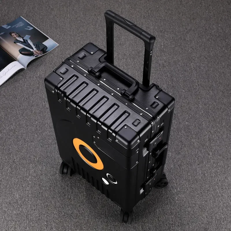 Aluminum Frame Suitcase With Silent Wheels And Combination Lock_voghion.com