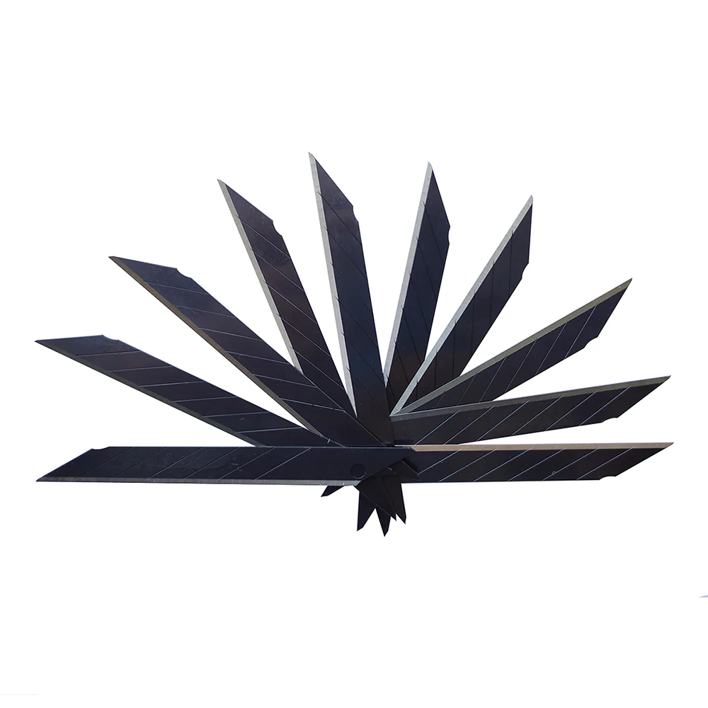 100Pcs Carbon Stahl Ersatz Schwarz Klingen 30/60 Grad Snap Off Messer Cutter Ersatz Klinge Auto Wrap Vinyl film Schneiden Werkzeuge – Detail 9