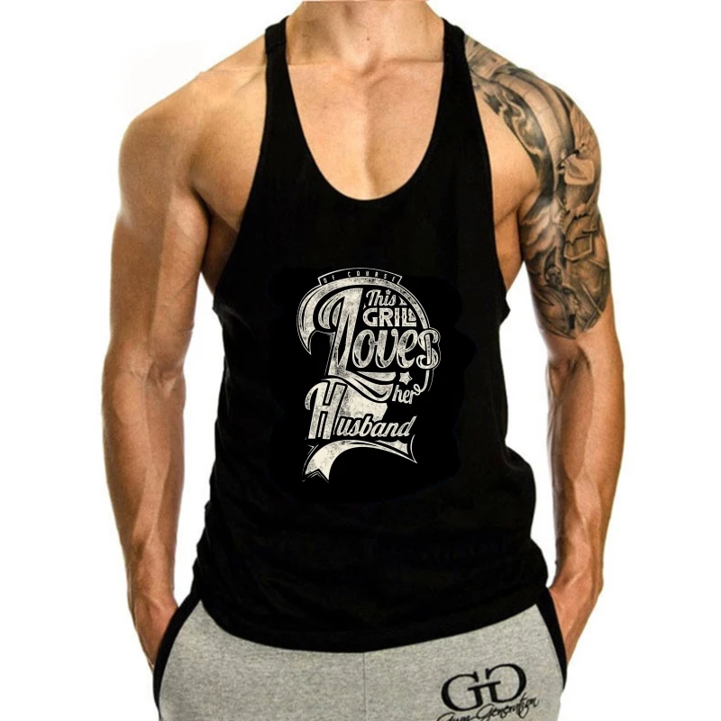 

Мужская майка для мужа-эта девушка любит мужа потрясающая майка для мужчин и женщин-майка для мужчин