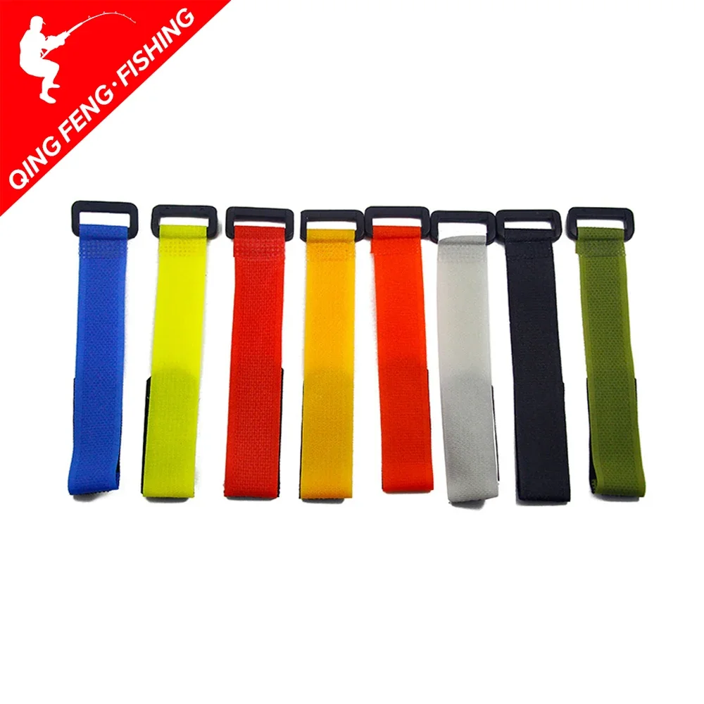 Reusable Fishing Rod Tie Holder Strap Suspenders Fastener Hook Loop Cable Cord Ties Belt Fishing Accessories 10pcs/lot fishing accessories fishing rod holder fishing rod tip protector fishing rod protector