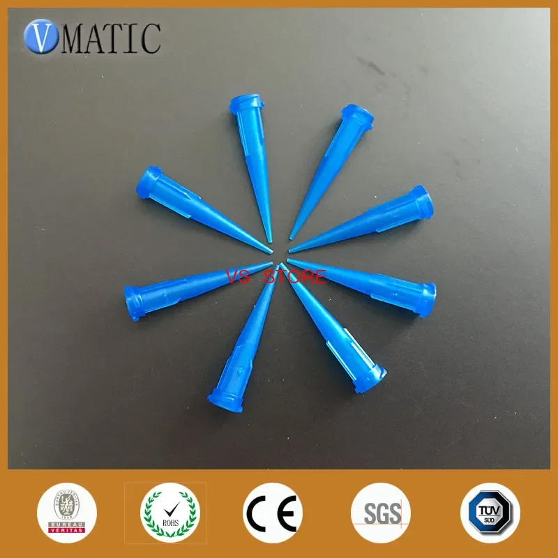 100Pcs Blue 22G TT Plastic Glue Dispenser Needle Tips