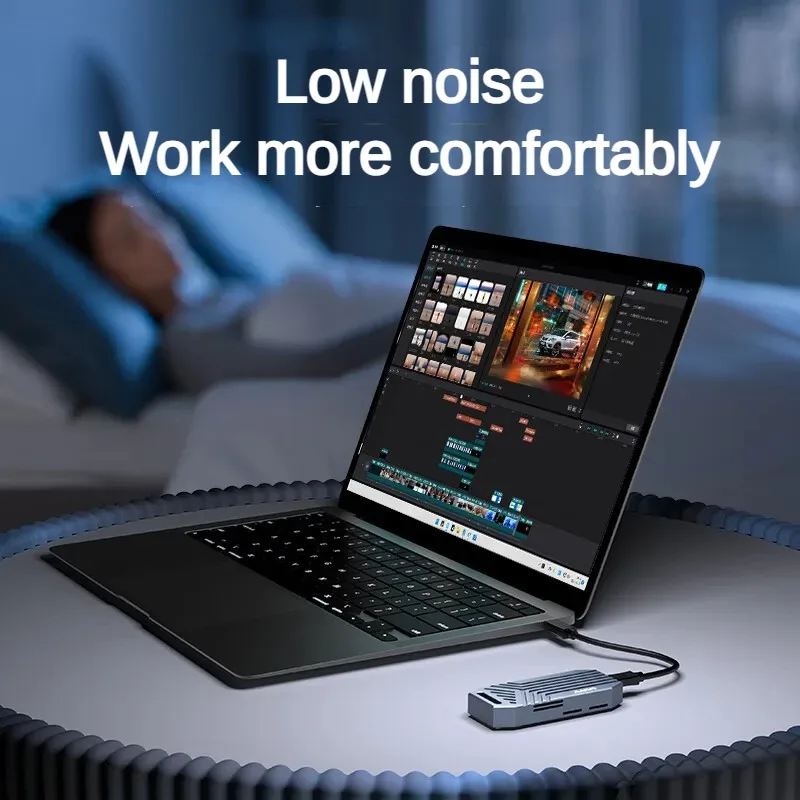 Maiwo-thunderbolt Solid State Drive Case Gabinete Ssd Usb 4.0 40gbps M.2 Nvme Ssd Tipo-c 4.0 Caixa Rígida de 8tb Ventilador Embutido - Imagem 4