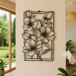 Elegant 3D Rose Gold Metal Floral Wall Art - Unique Gift (TY - 106315)