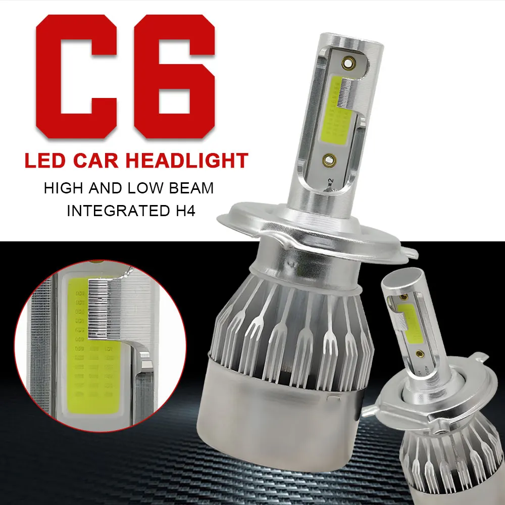 

2x H7 LED H11 H4 Hi/Lo H1 H3 H8 HB1 HB3 HB4 HB5 HIR2 H13 H27 9005 9006 Car Headlight Bulbs 3000K 6000K 8000K COB C6 car lights