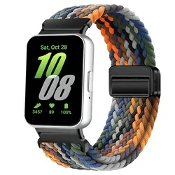 Nylon Magnetic Braided Strap - Replacement Watchband Bracelet Accessories - Galaxy Fit 3 (Camouflage rainbow)