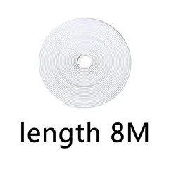 8 - Meter Red Decorative Car Bumper and Wheel Hub Trim Strip - Exterior Styling Accessory - White