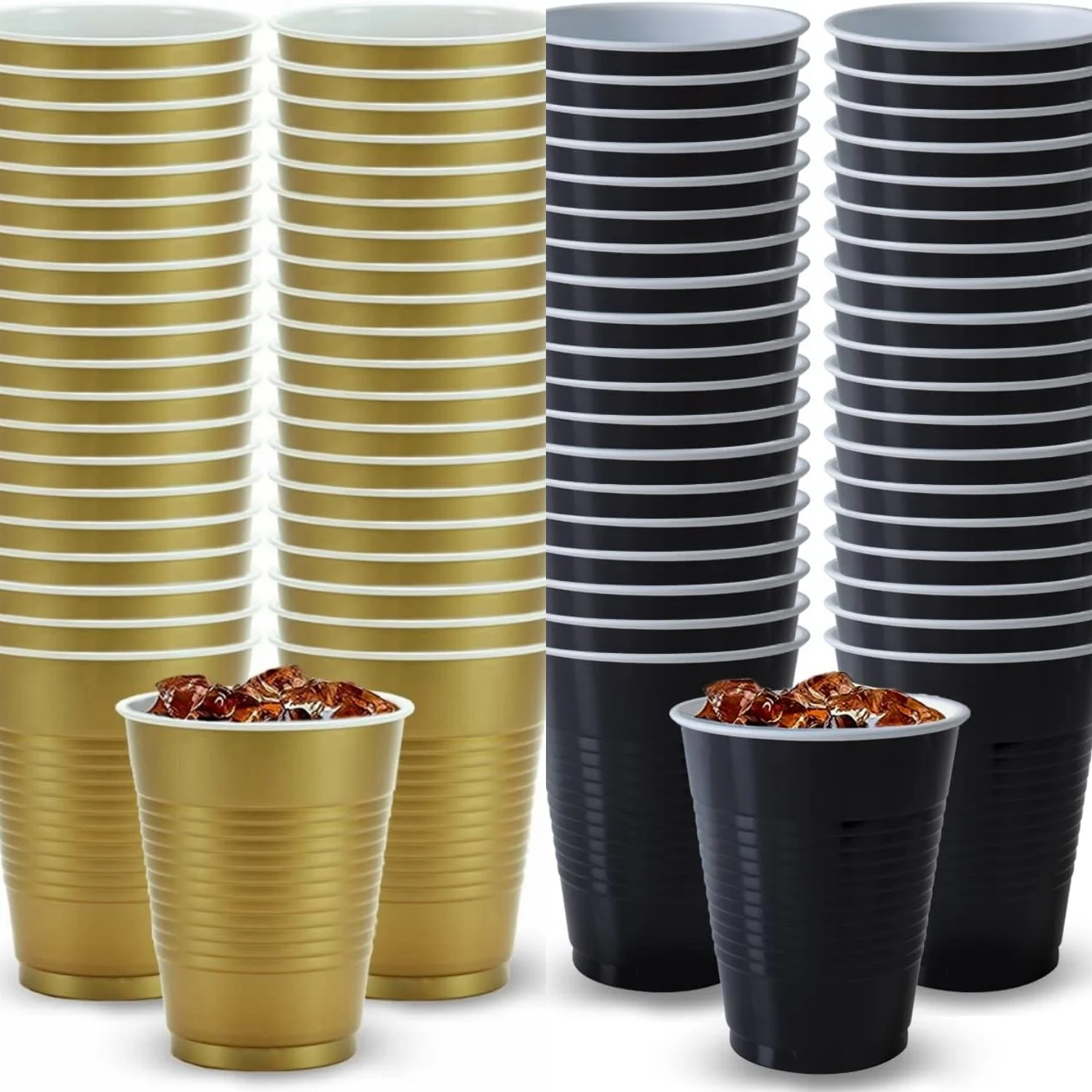 100PCS 16OZ Disposable Plastic Cups for Beer Pong