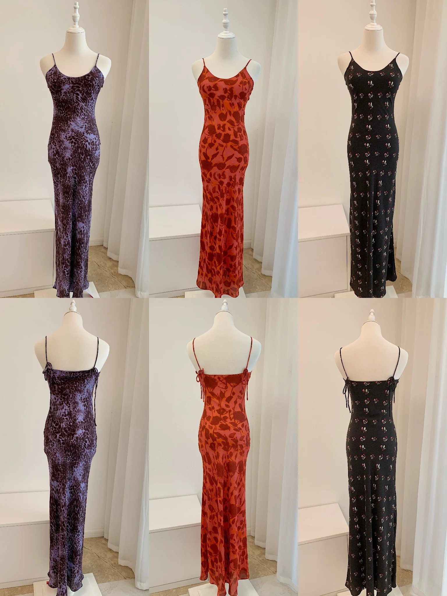 

Women Mini Dress V-Neck Sleeveless Slim Printed Spaghetti Strap Robe Sexy