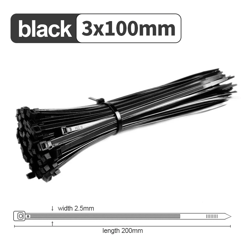 3x100mm (black)