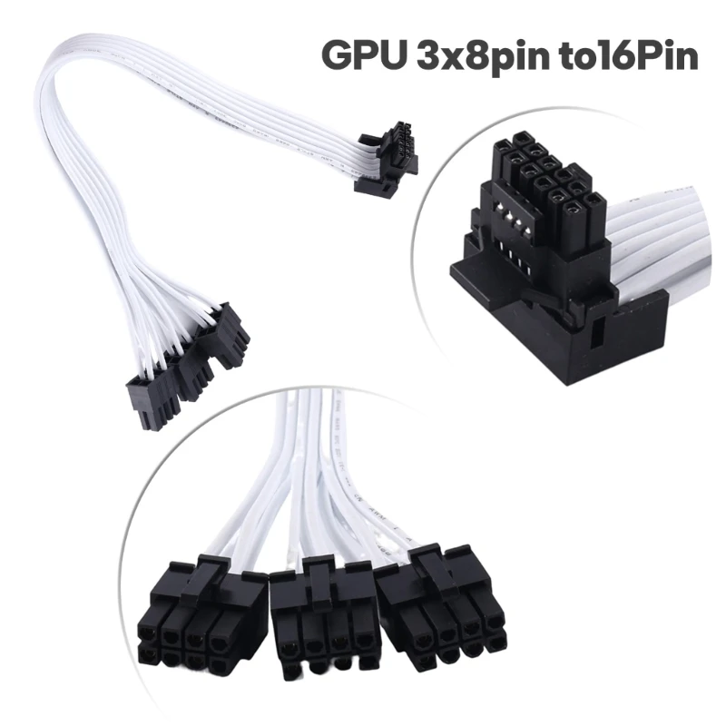 

для видеокарт серии RTX40-3x 8Pin Male to 12VHPWR PCIE 5,0 16Pin ATX3.0 600W Шнур питания 30CM 50CM 60CM Dropship