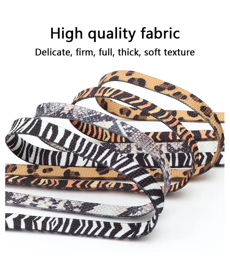 Leopard Zebra Tiger Schlange Schnürsenkel Flache Schnürsenkel für Sneakers Tiermuster Druck Schnürsenkel Damen Herren Luxuriöse Schnürsenkel – Detail 5