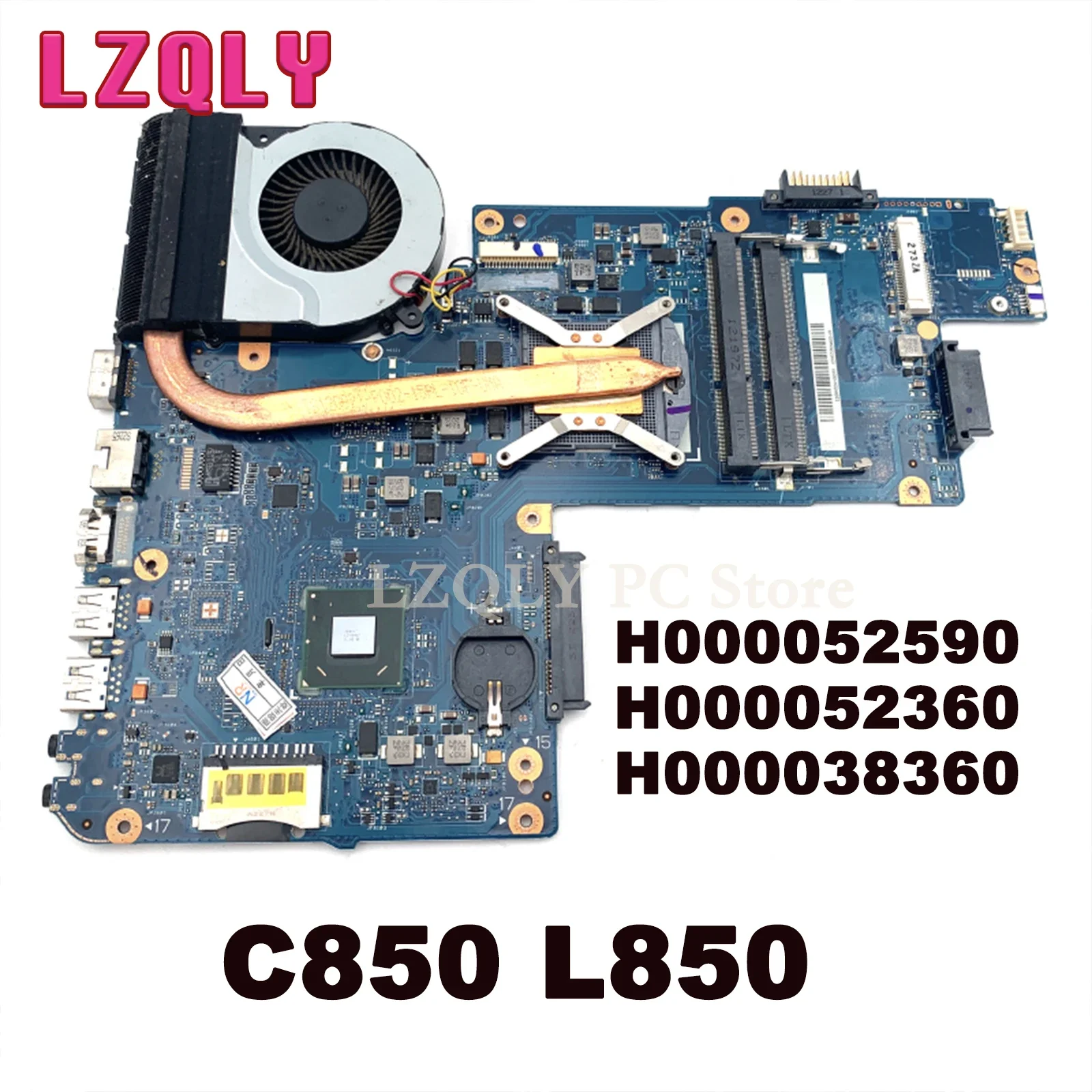 

Материнская плата LZQLY для ноутбука TOSHIBA Satellite C850 L850 H000052590 H000052360 H000038360 + радиатор вместо C850 с графическим процессором