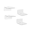 1pcs Wall Shelves  Acrylic Floating Shelves Small Clear Shelf Display Ledges Adhesive Hanging Shelves for Smart Speaker Action 5