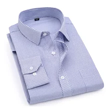 

2022NEW Plus Large Size 8XL 7XL 6XL 5XL 4XL Mens Business Casual Long Sleeved Shirt Classic Striped Male Social Dress Shirts