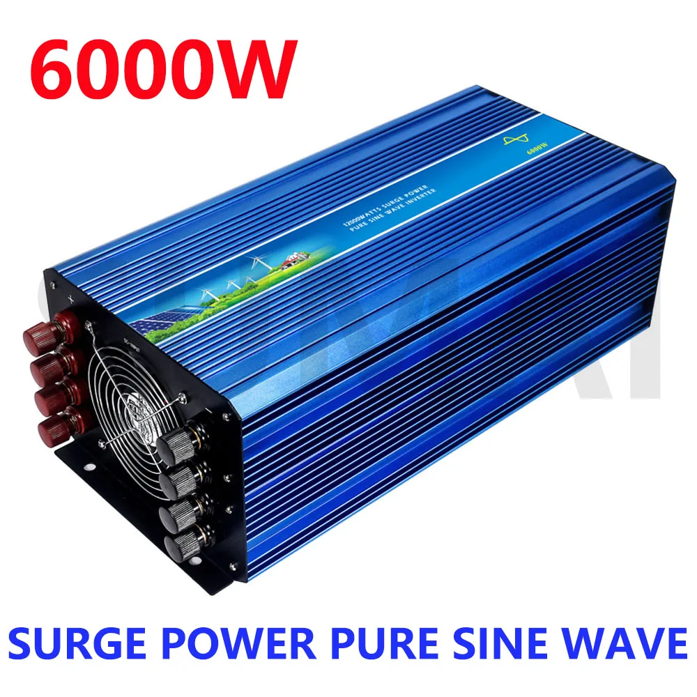 6000W Off Grid Sinusoidale Ingresso Inverter Puro 12V/24V/48V/96V/110V 110V/220V/230V/240V Uscita Cc 50Hz
