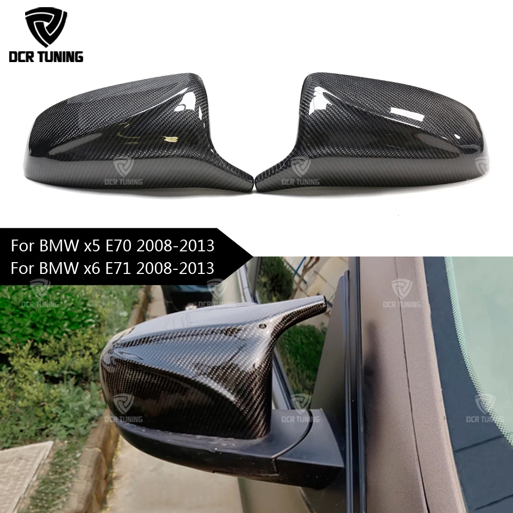 For Bmw X5 Mirror X5 E70 X6 E71 Carbon Fiber Rear View Cap Replacement