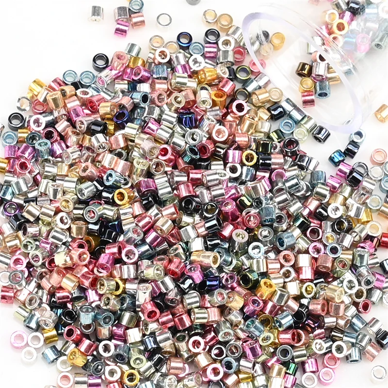 Elegant Metallic Seed Beads in Golden & Silver Tones - 1200pcs