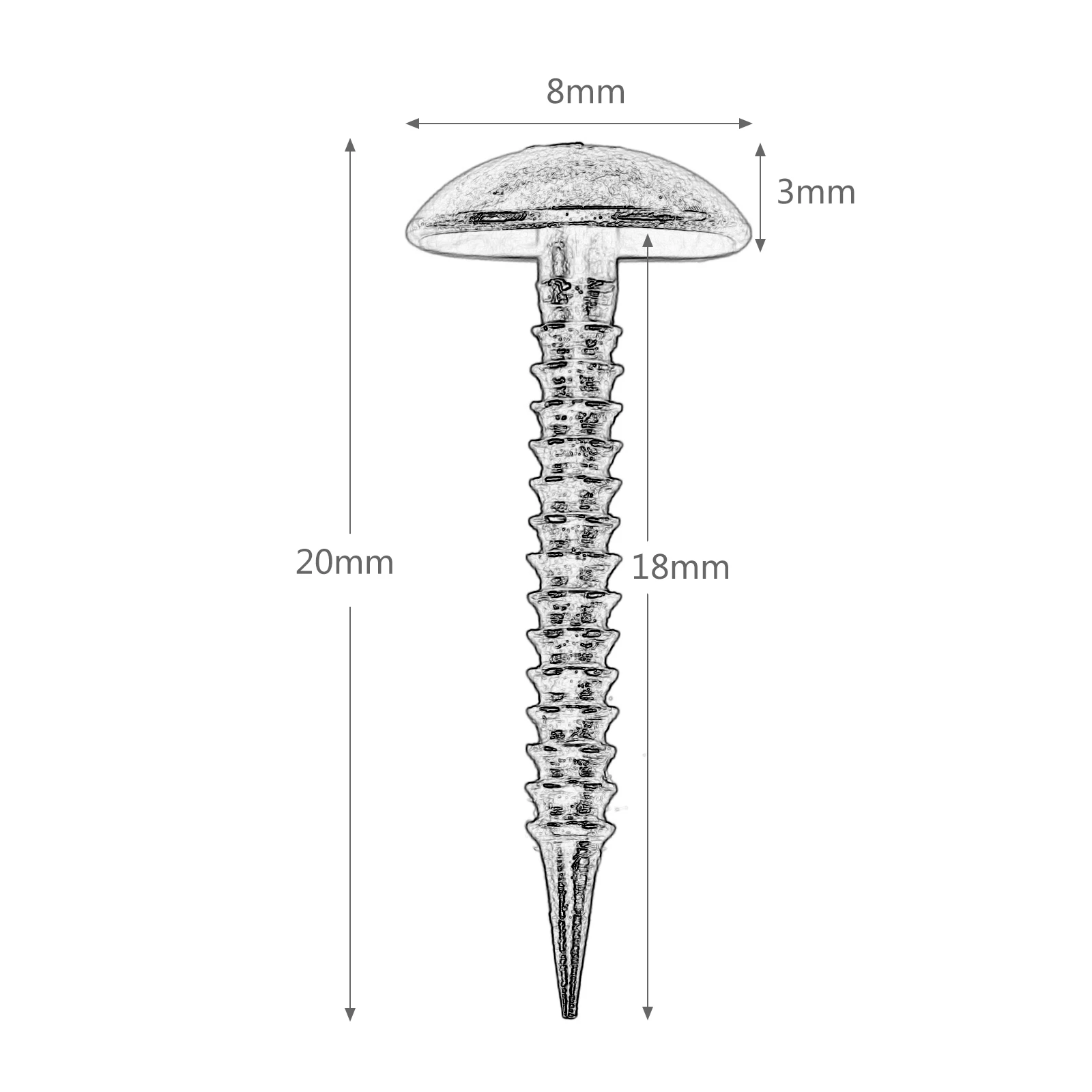 Upholstery Nails 50Pcs 8*20mm