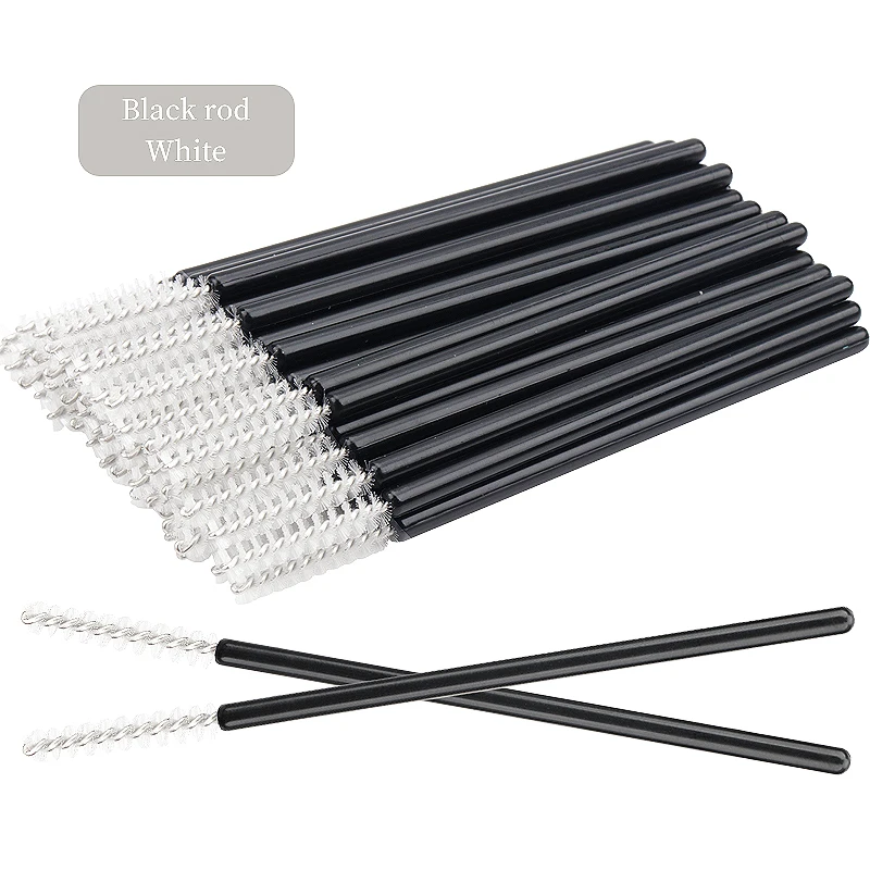 Crystal Diamond Handle Disposable Eyelash and Eyebrow Brushes - 50 Pack